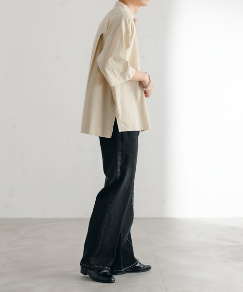 epnok（エプノック）の「センターシームストレートデニム（デニムパンツ・メンズ・ブラック/グレー/ダークインディゴブルー/ナチュラル・SMALL/MEDIUM/LARGE）」の9枚目の写真