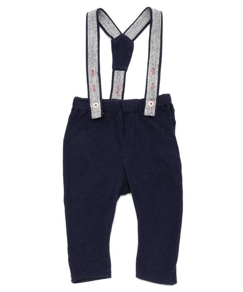 green label relaxing(グリーンレーベルリラクシング)の「green label relaxing別注 ARCH&LINE サスペンダーパンツ◆(その他パンツ・キッズ・グレー/ネイビー・75cm/85cm)」の1枚目の写真