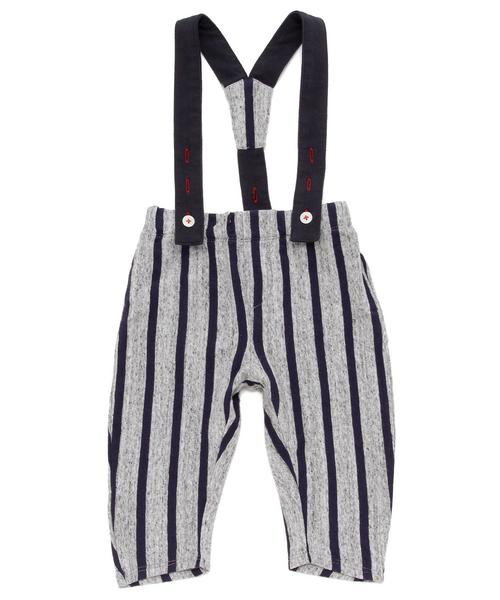 green label relaxing(グリーンレーベルリラクシング)の「green label relaxing別注 ARCH&LINE サスペンダーパンツ◆(その他パンツ・キッズ・グレー/ネイビー・75cm/85cm)」の2枚目の写真