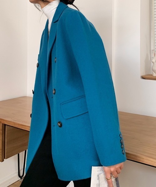 Mayree（メイリー）の「【almo】ブルーチェスターコート(SP)（チェスターコート・レディース・ブルー・FREE）」の9枚目の写真