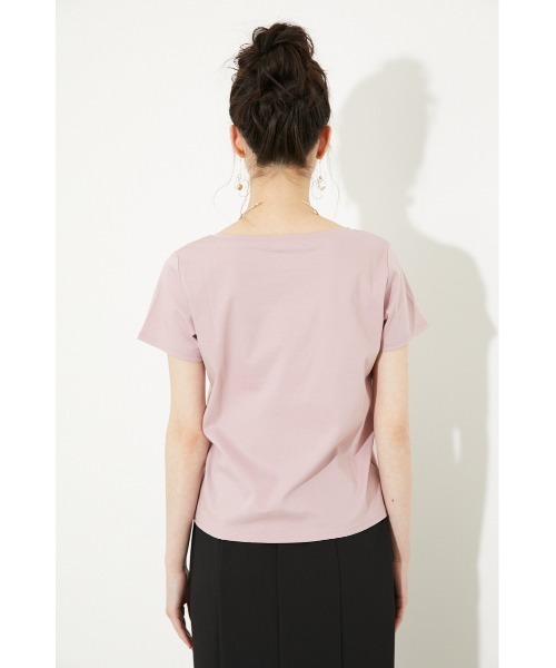 rienda(リエンダ)の「RRロゴ刺繍Tシャツ(Tシャツ/カットソー・レディース・ホワイト/ブラック/ベージュ/ピンク/ライム・FREE)」の11枚目の写真