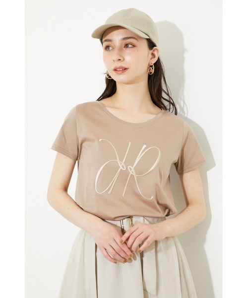 rienda(リエンダ)の「RRロゴ刺繍Tシャツ(Tシャツ/カットソー・レディース・ホワイト/ブラック/ベージュ/ピンク/ライム・FREE)」の21枚目の写真
