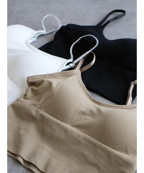 koe（コエ）の「【パット付き】テレコブラトップキャミ＊（キャミソール・レディース・ホワイト/ブラック/ベージュ・M）」の11枚目の写真