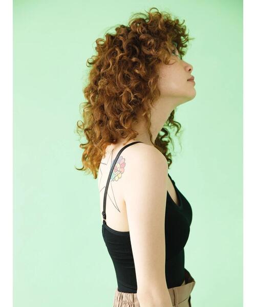 koe（コエ）の「【パット付き】テレコブラトップキャミ＊（キャミソール・レディース・ホワイト/ブラック/ベージュ・M）」の16枚目の写真