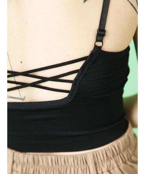 koe（コエ）の「【パット付き】テレコブラトップキャミ＊（キャミソール・レディース・ホワイト/ブラック/ベージュ・M）」の18枚目の写真