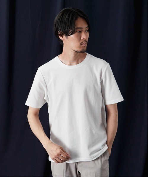 EDIFICE(エディフィス)の「"吸水速乾機能" COOLMAX ハニカム ボーダー クルーネックTシャツ(Tシャツ/カットソー・メンズ・ホワイト/ネイビー/カーキ/ブルー系その他・SMALL/MEDIUM/LARGE/X-LARGE)」の13枚目の写真