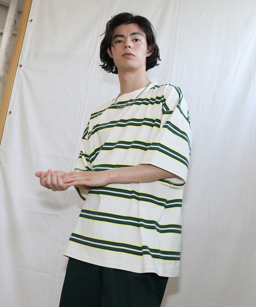 T様▼専用オーダーページ Buyer's Select/オーバーサイズ5分袖ボーダー Tシャツ マルチ