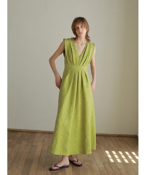 AMAIL（アマイル）の「Flower embroidery dress（ワンピース・レディース・ブラック/ベージュ/ライム・FREE）」の13枚目の写真