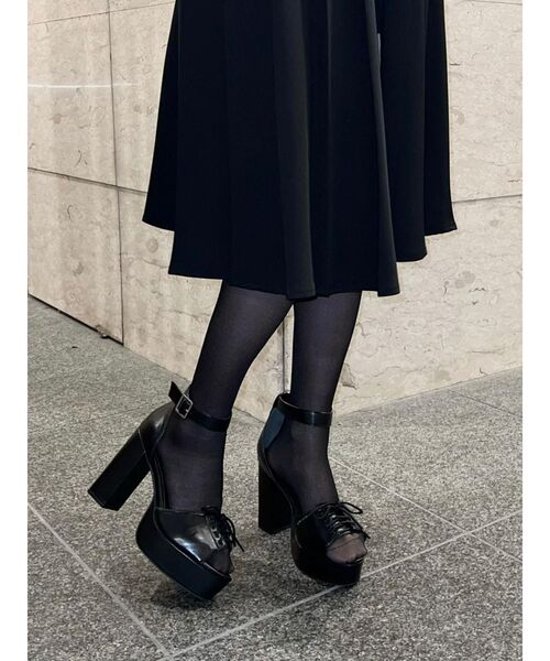 EATME（イートミー）の「レースアップオープントゥサンダル（サンダル・レディース・ベージュ/バーガンディー/ブラック・S/M/L）」の14枚目の写真