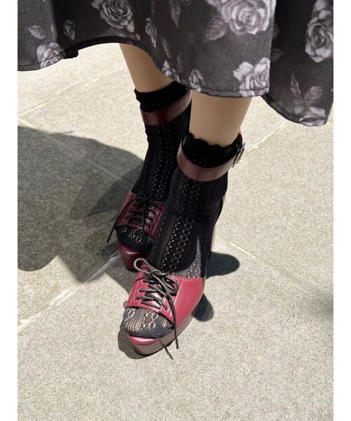 EATME（イートミー）の「レースアップオープントゥサンダル（サンダル・レディース・ベージュ/バーガンディー/ブラック・S/M/L）」の18枚目の写真