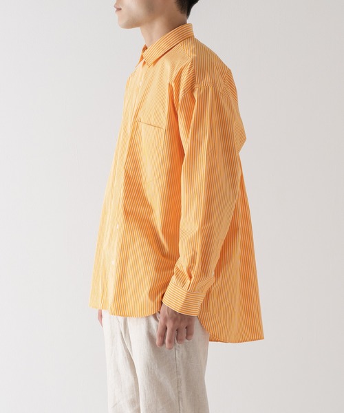 Paul&JOE シルクブラウス　オレンジ　バンドカラー BRICK & SONS（ブリックアンドサンズ）の「リラックスバック