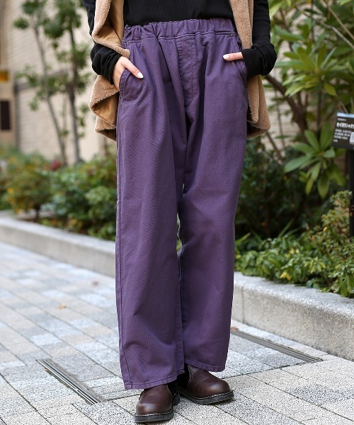 Lee（リー）の「Lee FLeesyコットンポリイージーパンツ　【WEB限定】 【ユニセックス】（その他パンツ・レディース・ブラック/オリーブ/ブラウン/ホワイト/マスタード/パープル・FREE）」の5枚目の写真