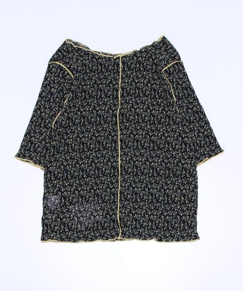 CHILLE（チル）の「小花柄メローシアートップスTシャツ（Tシャツ/カットソー・レディース・ブラック/ブラウン・FREE）」の3枚目の写真