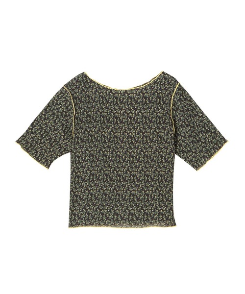 CHILLE（チル）の「小花柄メローシアートップスTシャツ（Tシャツ/カットソー・レディース・ブラック/ブラウン・FREE）」の9枚目の写真