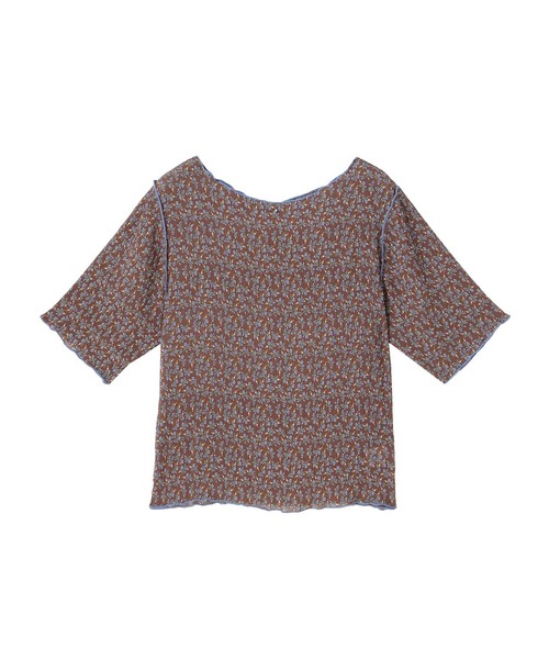 CHILLE（チル）の「小花柄メローシアートップスTシャツ（Tシャツ/カットソー・レディース・ブラック/ブラウン・FREE）」の10枚目の写真