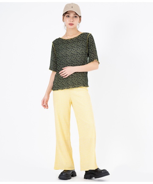 CHILLE（チル）の「小花柄メローシアートップスTシャツ（Tシャツ/カットソー・レディース・ブラック/ブラウン・FREE）」の16枚目の写真