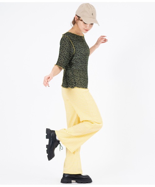 CHILLE（チル）の「小花柄メローシアートップスTシャツ（Tシャツ/カットソー・レディース・ブラック/ブラウン・FREE）」の20枚目の写真