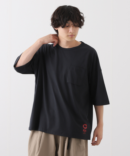 JOURNAL STANDARD relume(ジャーナルスタンダード レリューム)の「【CLOVERU / クローバル】SHELTECH with Cloveru WideT(Tシャツ/カットソー・メンズ・ホワイト/ブラック・MEDIUM/LARGE)」の1枚目の写真