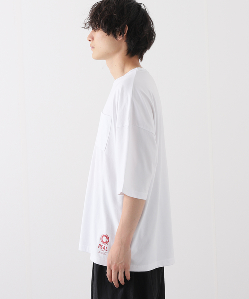 JOURNAL STANDARD relume(ジャーナルスタンダード レリューム)の「【CLOVERU / クローバル】SHELTECH with Cloveru WideT(Tシャツ/カットソー・メンズ・ホワイト/ブラック・MEDIUM/LARGE)」の5枚目の写真