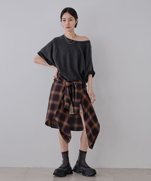 JEANASIS（ジーナシス）の「アソートチェックシャツLS/157636（シャツ/ブラウス・レディース・オレンジ系その他/パープル系その他/ブラック系その他/グリーン系その他/ブラック系その他2/ブルー系その他/グレー系その他/ブラウン系その他/レッド系その他/ホワイト系その他/グレー系その他2/ブルー系その他2/パープル系その他2/ブラック系その他3・FREE）」の19枚目の写真