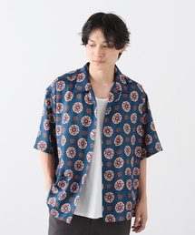 【OFFICINA】オープンカラー 半袖 柄シャツ