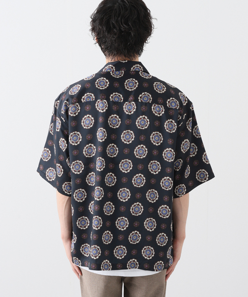 JOURNAL STANDARD(ジャーナルスタンダード)の「【OFFICINA】オープンカラー 半袖 柄シャツ(シャツ/ブラウス・メンズ・ブラック/オレンジ/ブルー系その他/コバルトブルー・MEDIUM/LARGE)」の5枚目の写真
