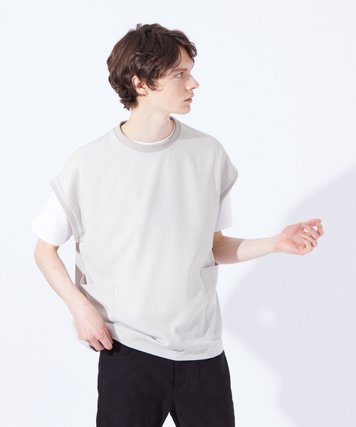 ABAHOUSE GRAY(アバハウスグレイ)の「【Comfortable】ダブル ポケット ベスト(ベスト・メンズ・ブラック/スモークピンク/グレイッシュベージュ/グレイッシュブルー・フリー)」の3枚目の写真
