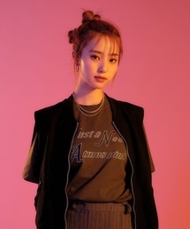 JUST A NOON × atmos pink ラインストーンロゴTシャツ / ジャストアヌーン × アトモスピンク ラインストーンロゴTシャツ 【SP】
