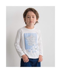 BeBe | BeBe/フランス マップ ジグソーパズル プリント Tシャツ (80~140cm)(Tシャツ/カットソー)