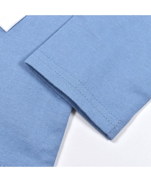 BeBe（ベベ）の「BeBe/フランス マップ ジグソーパズル プリント Tシャツ (80~140cm)（Tシャツ/カットソー・キッズ・ブルー/オフホワイト・90/100/130/110/140/120/80）」の7枚目の写真