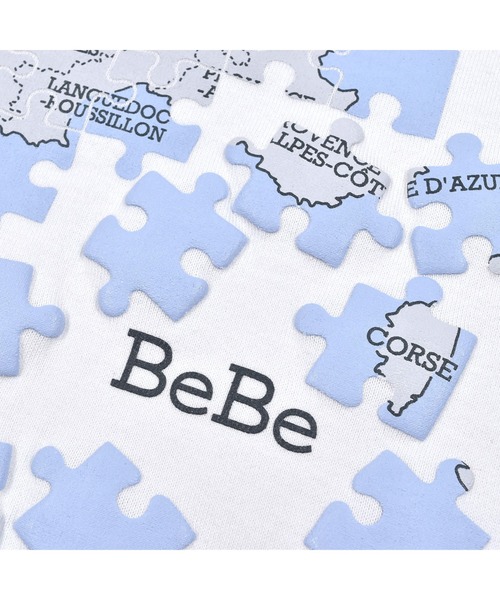 BeBe（ベベ）の「BeBe/フランス マップ ジグソーパズル プリント Tシャツ (80~140cm)（Tシャツ/カットソー・キッズ・ブルー/オフホワイト・90/100/130/110/140/120/80）」の13枚目の写真