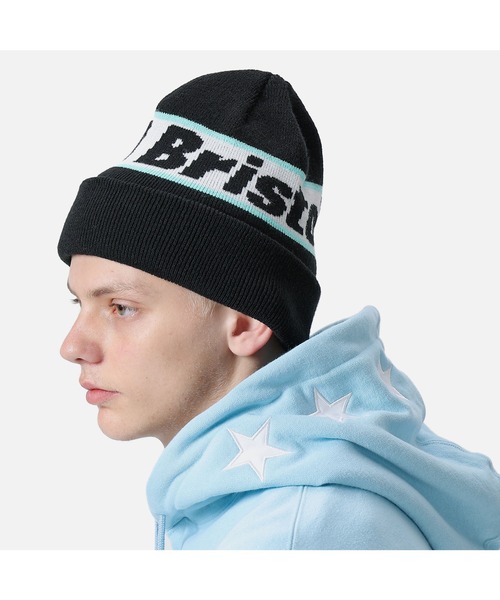 F.C.Real Bristol（エフシーレアルブリストル）の「CLASSIC LOGO LINE BEANIE（ニットキャップ/ビーニー・メンズ・ブラック/ネイビー・FREE）」の7枚目の写真
