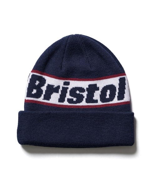 F.C.Real Bristol（エフシーレアルブリストル）の「CLASSIC LOGO LINE BEANIE（ニットキャップ/ビーニー・メンズ・ブラック/ネイビー・FREE）」の3枚目の写真