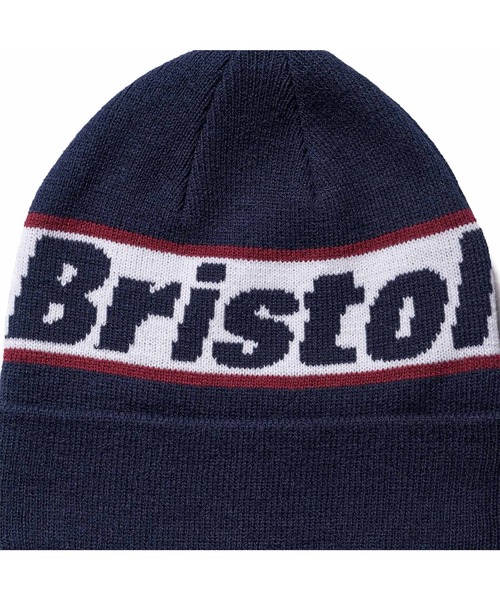 F.C.Real Bristol（エフシーレアルブリストル）の「CLASSIC LOGO LINE BEANIE（ニットキャップ/ビーニー・メンズ・ブラック/ネイビー・FREE）」の6枚目の写真