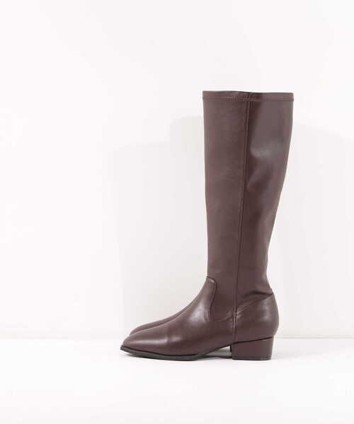 NATURAL BEAUTY BASIC（ナチュラルビューティーベーシック）の「バックストレッチロングブーツ（ブーツ・レディース・ブラック/ダークブラウン・SMALL/MEDIUM/LARGE）」の10枚目の写真