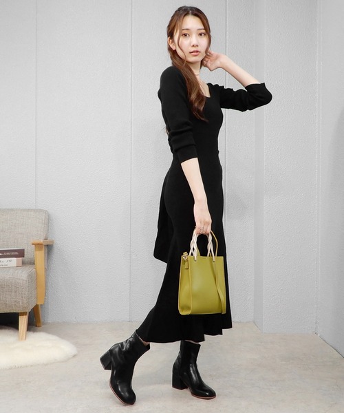 alala（アララ）の「オブリークトゥショートブーツ（ブーツ・レディース・アイボリー/ブラック/グレイッシュベージュ/キャメル・S/M/L/LL）」の8枚目の写真