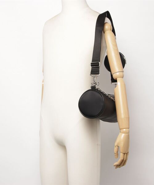 BASIC COTTON(ベーシックコットン)の「韓国ブランド BASIC COTTON ベーシックコットン NYLON ROLLER BAG ショルダーバッグ ミニバッグ 肩掛けかばん(ショルダーバッグ・メンズ・ブラック・ONE SIZE)」の5枚目の写真