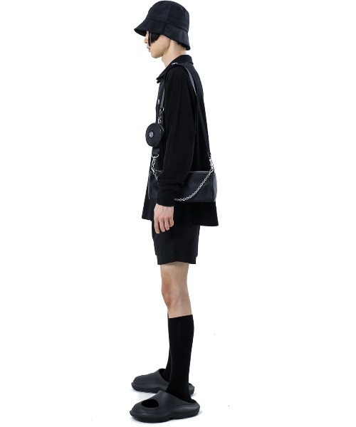 BASIC COTTON(ベーシックコットン)の「韓国ブランド BASIC COTTON ベーシックコットン NYLON ROLLER BAG ショルダーバッグ ミニバッグ 肩掛けかばん(ショルダーバッグ・メンズ・ブラック・ONE SIZE)」の7枚目の写真