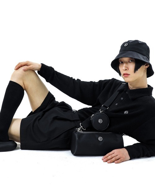 BASIC COTTON(ベーシックコットン)の「韓国ブランド BASIC COTTON ベーシックコットン NYLON ROLLER BAG ショルダーバッグ ミニバッグ 肩掛けかばん(ショルダーバッグ・メンズ・ブラック・ONE SIZE)」の10枚目の写真
