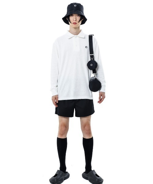 BASIC COTTON(ベーシックコットン)の「韓国ブランド BASIC COTTON ベーシックコットン NYLON ROLLER BAG ショルダーバッグ ミニバッグ 肩掛けかばん(ショルダーバッグ・メンズ・ブラック・ONE SIZE)」の8枚目の写真