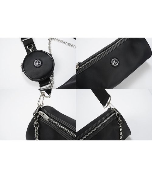 BASIC COTTON(ベーシックコットン)の「韓国ブランド BASIC COTTON ベーシックコットン NYLON ROLLER BAG ショルダーバッグ ミニバッグ 肩掛けかばん(ショルダーバッグ・メンズ・ブラック・ONE SIZE)」の19枚目の写真