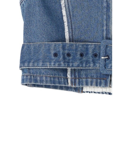 earth music&ecology(アースミュージックアンドエコロジー)の「ウエストベルト付きデニムビスチェ(チューブトップ・レディース・インディゴブルー・FREE)」の7枚目の写真