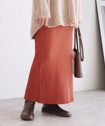 スポンジニットロングナロースカート