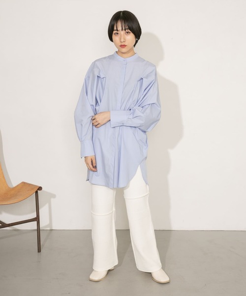 KBF(ケイビーエフ)の「テレコパッチワークカットパンツ(その他パンツ・レディース・ダークブラウン/アイボリー・ONE)」の6枚目の写真