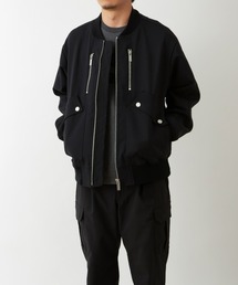 極美品　White Mountaineering FLIGHT JACKET 極美品 White Mountaineering FLIGHT JACKET WHITE
