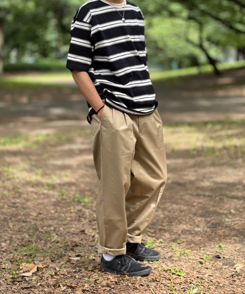 Dickies ディッキーズ 別注 ツータックワイドテーパードチノパンツ