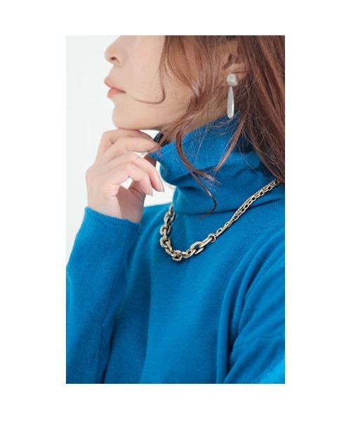 Sawa a la mode(サワアラモード)の「カラーで楽しむウエストリボンニットワンピース(ワンピース・レディース・ブルー/パープル/グリーン/レッド・FREE)」の7枚目の写真