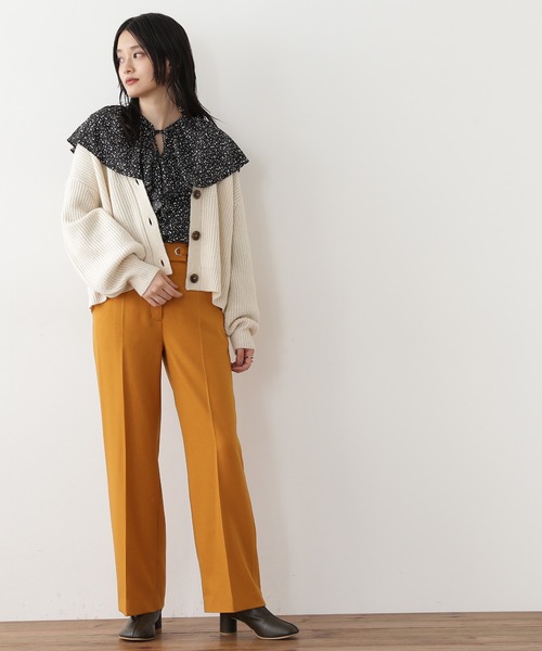 N.(N. Natural Beauty Basic)(エヌエヌナチュラルビューティーベーシック)の「◆ワイドフリルケープブラウス(シャツ/ブラウス・レディース・オフホワイト/ブラック系その他/ブルー・MEDIUM)」の7枚目の写真