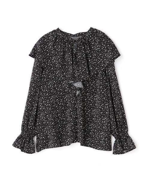 N.(N. Natural Beauty Basic)(エヌエヌナチュラルビューティーベーシック)の「◆ワイドフリルケープブラウス(シャツ/ブラウス・レディース・オフホワイト/ブラック系その他/ブルー・MEDIUM)」の16枚目の写真