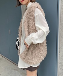 PAGEBOY | カーリーファーベスト(その他アウター)